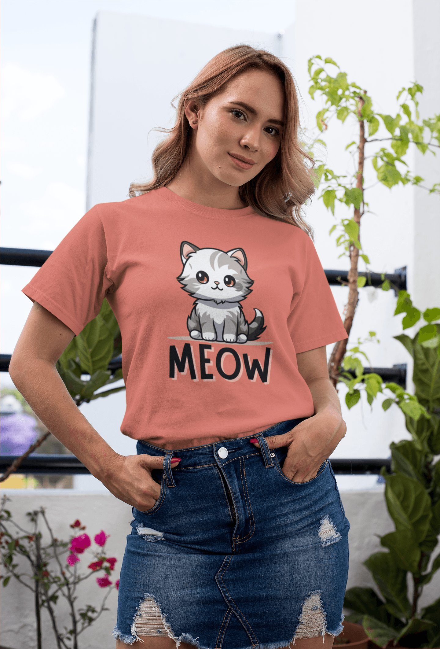 Meow - Classic Fit Half Sleeve T-Shirt - Sooto