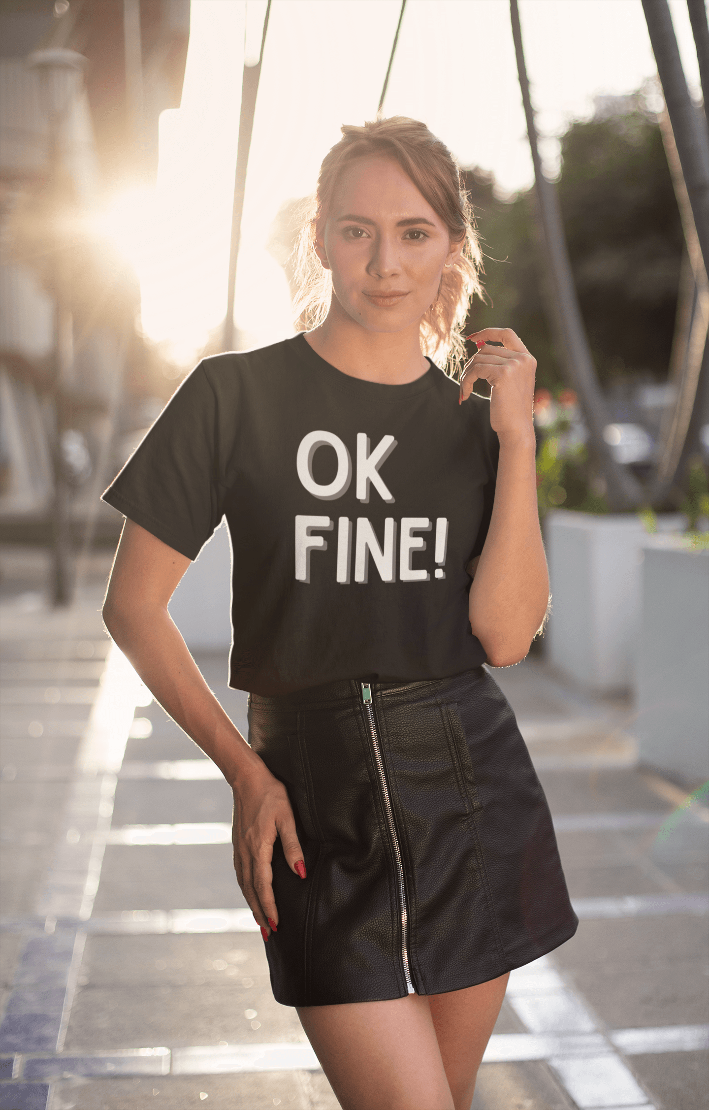 Ok Fine! - Classic Fit Half Sleeve T-Shirt - Sooto
