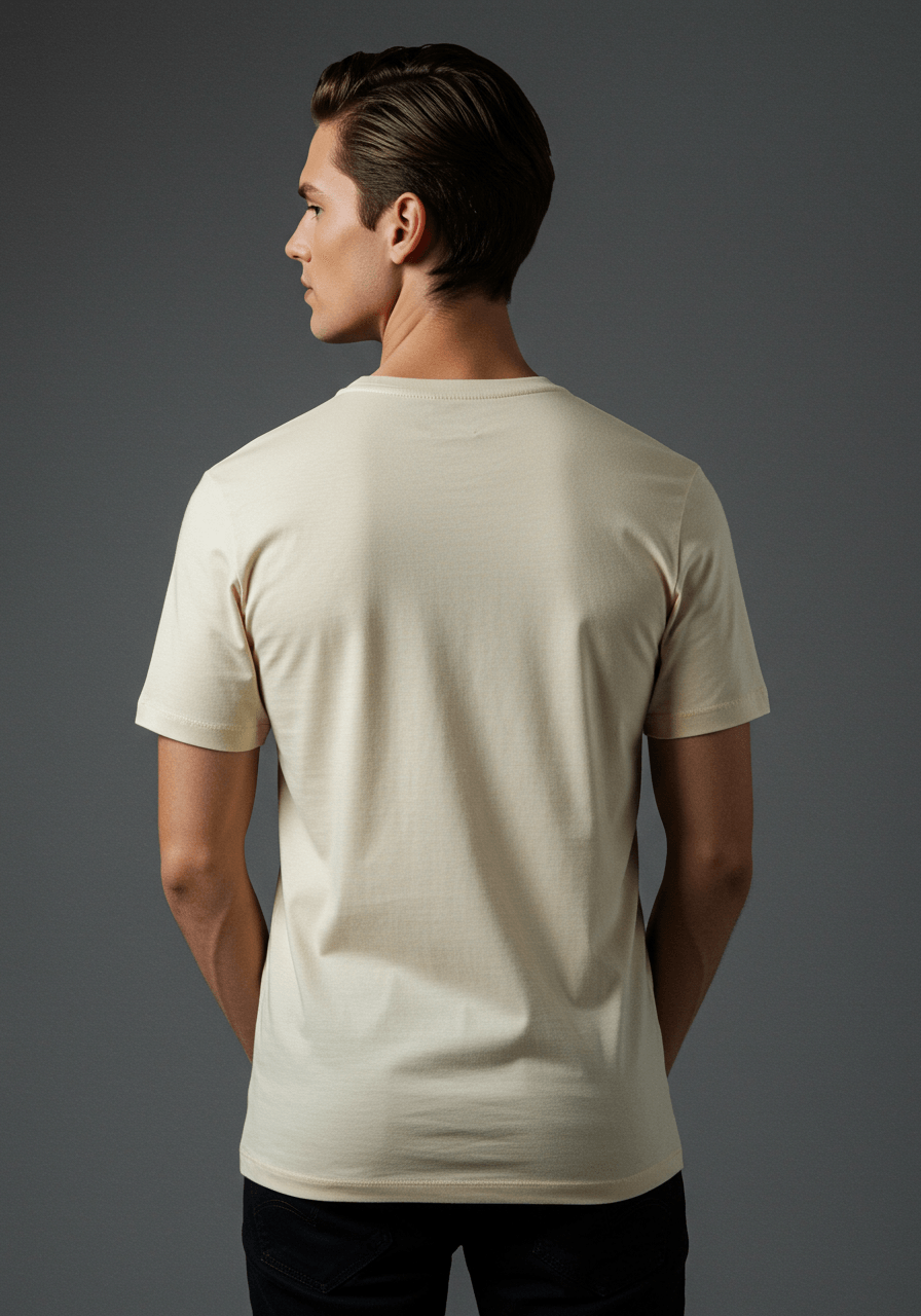 Classic Fit Solid T-Shirt - Off White - Sooto