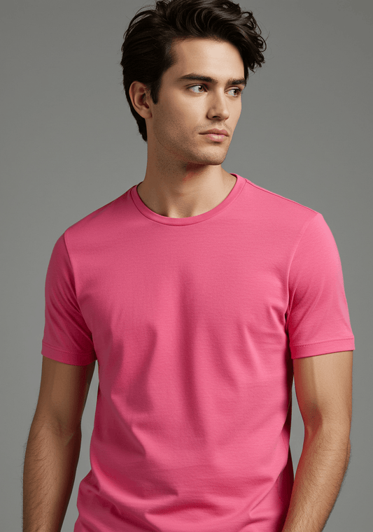 Classic Fit Solid T-Shirt - Flemingo - Sooto