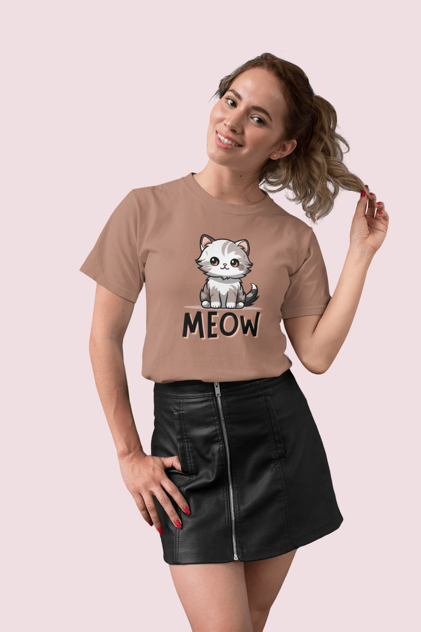 Meow - Classic Fit Half Sleeve T-Shirt - Sooto