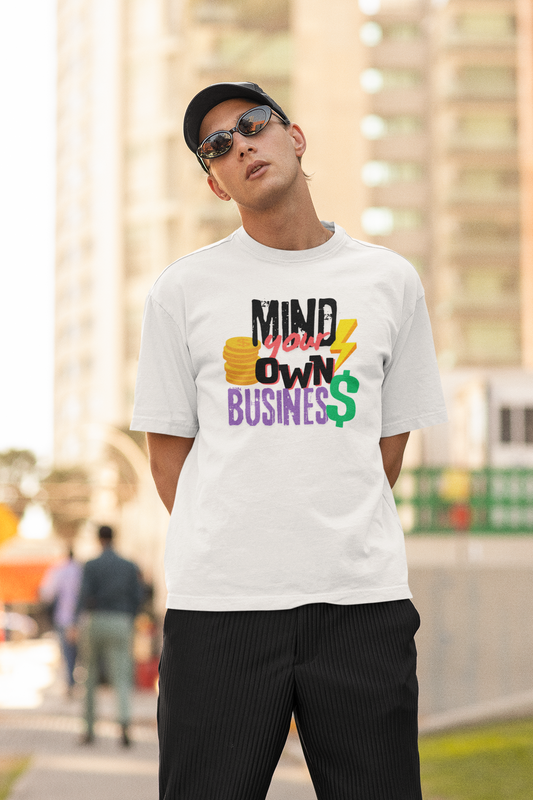 Mind Your Own Business (Dark) - Oversized Comfort Fit T-Shirt - Sooto