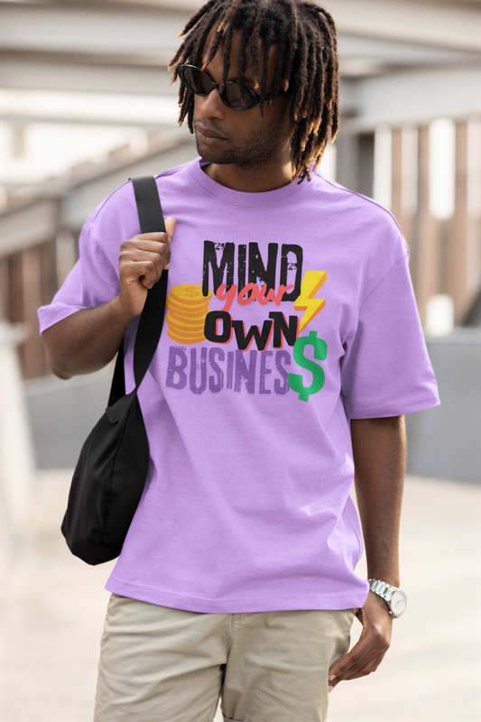 Mind Your Own Business (Dark) - Oversized Comfort Fit T-Shirt - Sooto