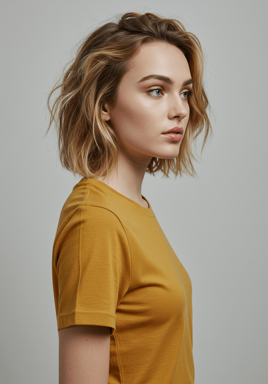 Classic Fit Solid T-Shirt - Mustard Yellow - Sooto