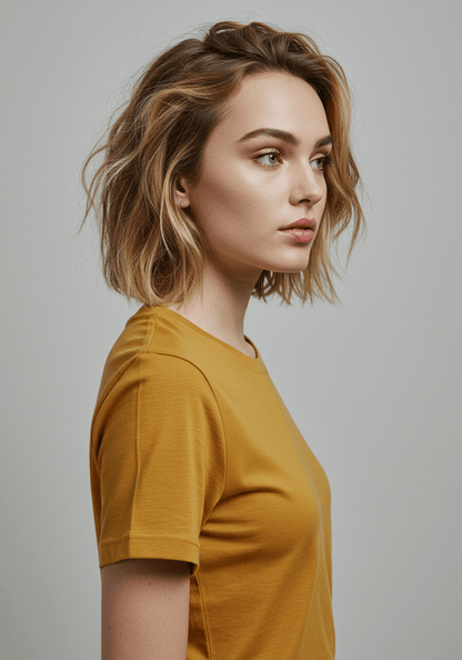 Classic Fit Solid T-Shirt - Mustard Yellow - Sooto