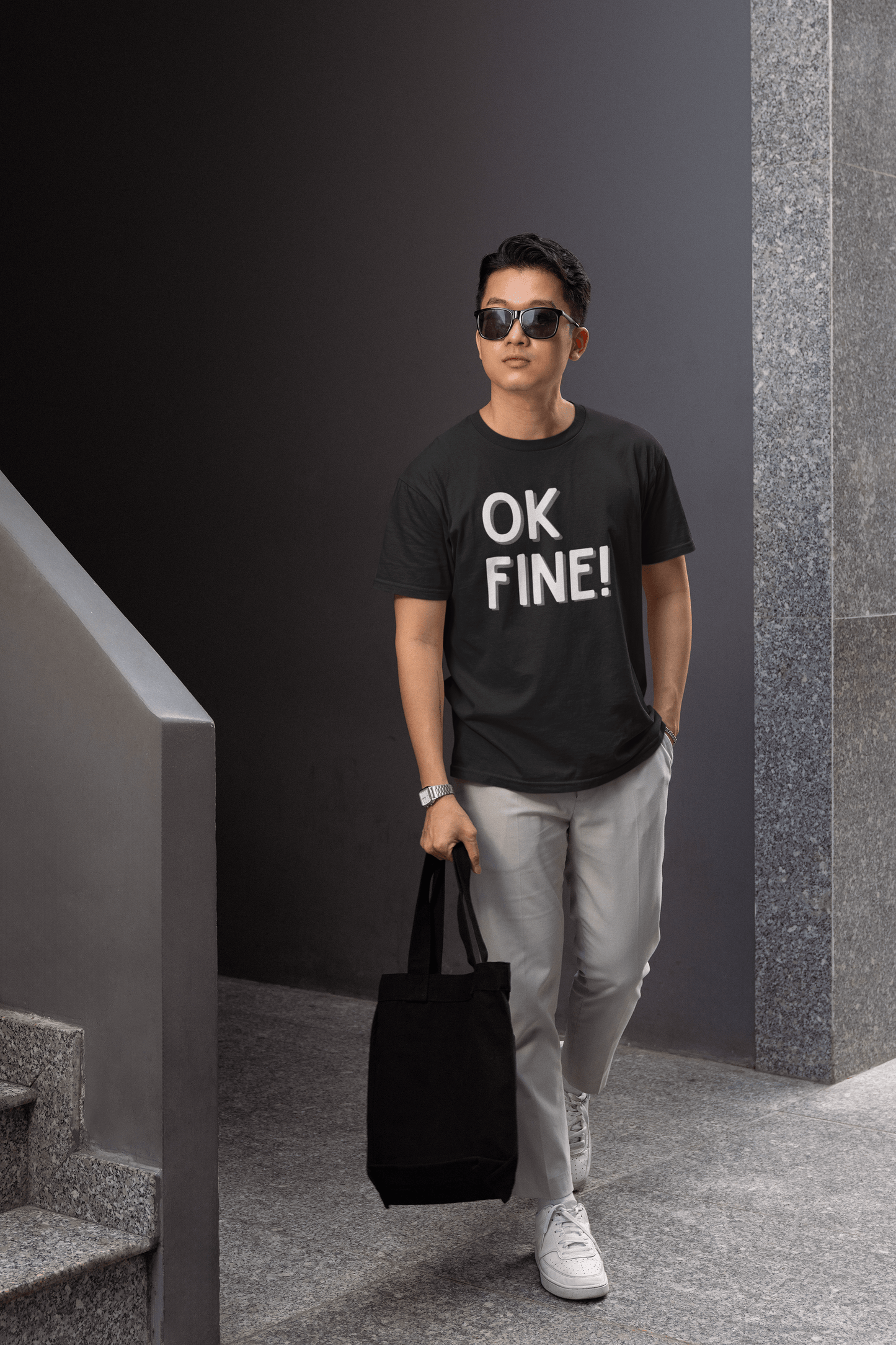 Ok Fine! - Classic Fit Half Sleeve T-Shirt - Sooto