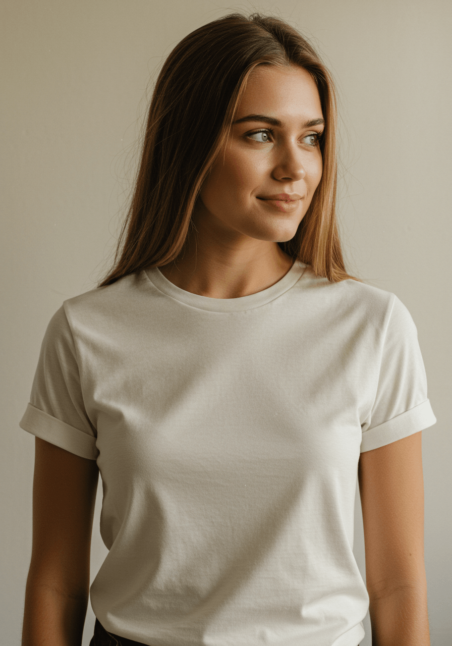 Classic Fit Solid T-Shirt - Off White - Sooto