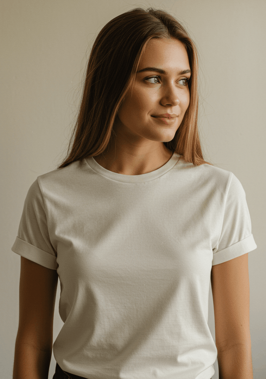 Classic Fit Solid T-Shirt - Off White - Sooto