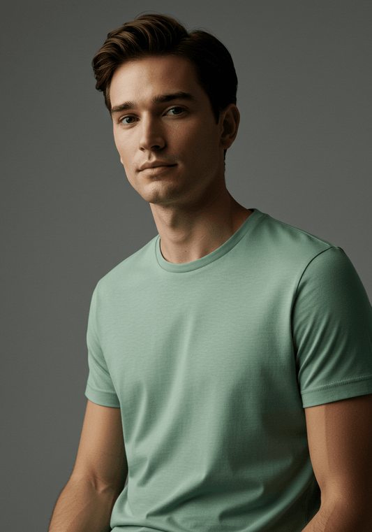 Classic Fit Solid T-Shirt - Jade - Sooto