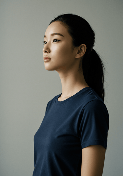 Classic Fit Solid T-Shirt - Navy Blue - Sooto